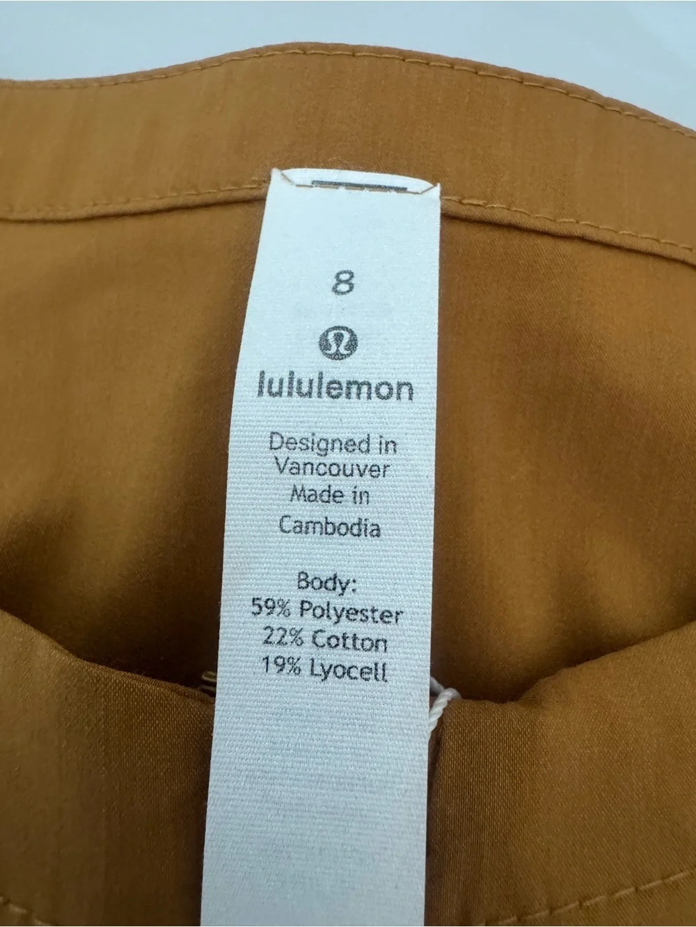 Lululemon NWT  Against Convention LS Shirt Spiced Brown Size 8
